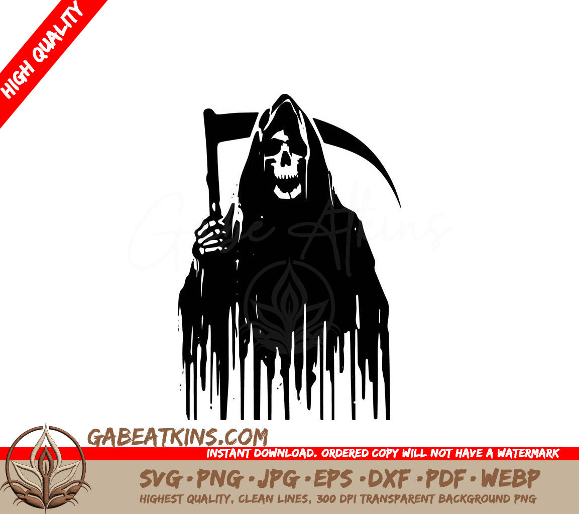 A Grim Reaper With A Scythe And A Hood