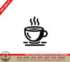 Dawn Coffee Calm SVG: Digital Product in Multiple Formats