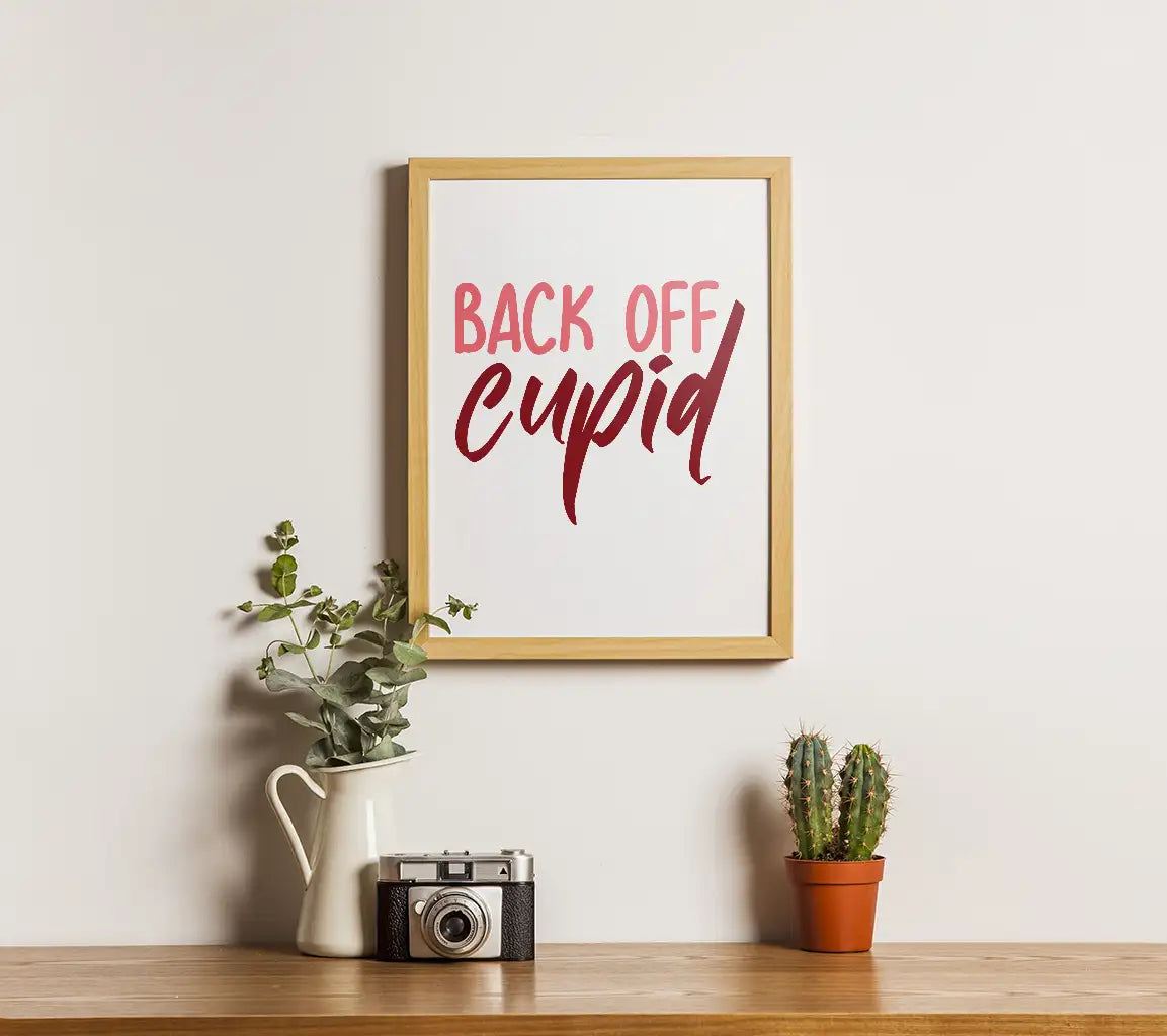 Back Off Cupid SVG - Funny Valentines Day Design SVG