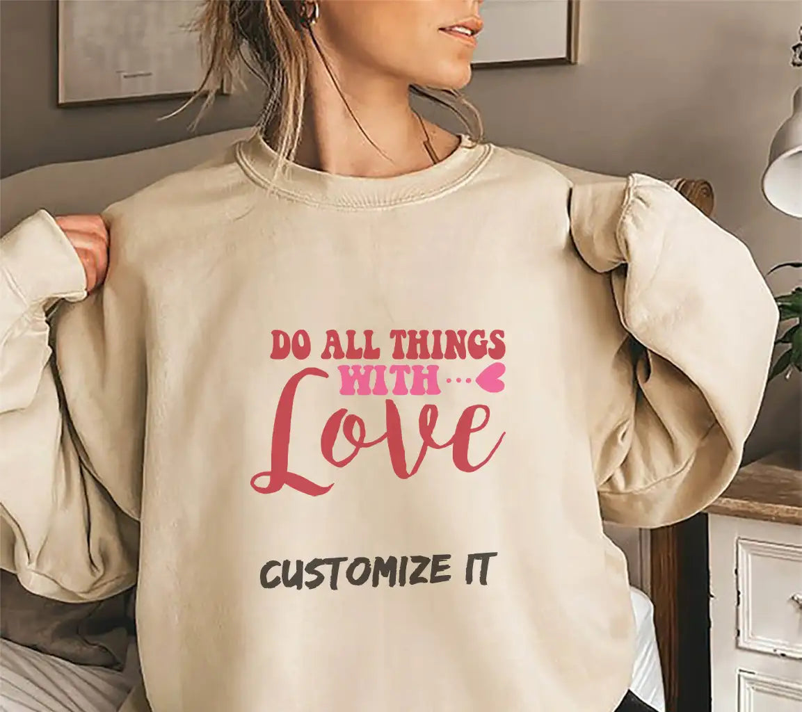 Do All Things With Love SVG Cut File - Inspirational Quote Design SVG