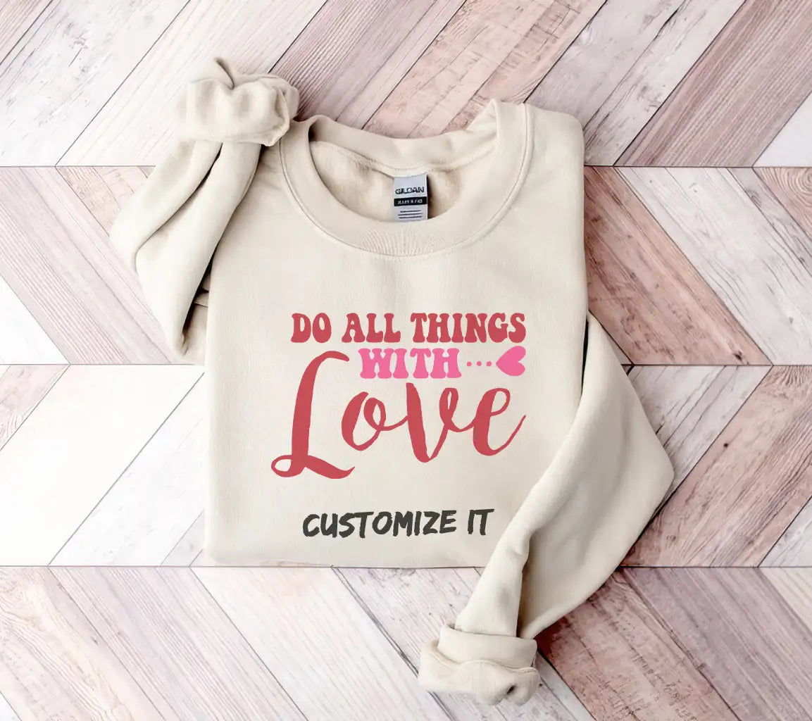 Do All Things With Love SVG Cut File - Inspirational Quote Design SVG