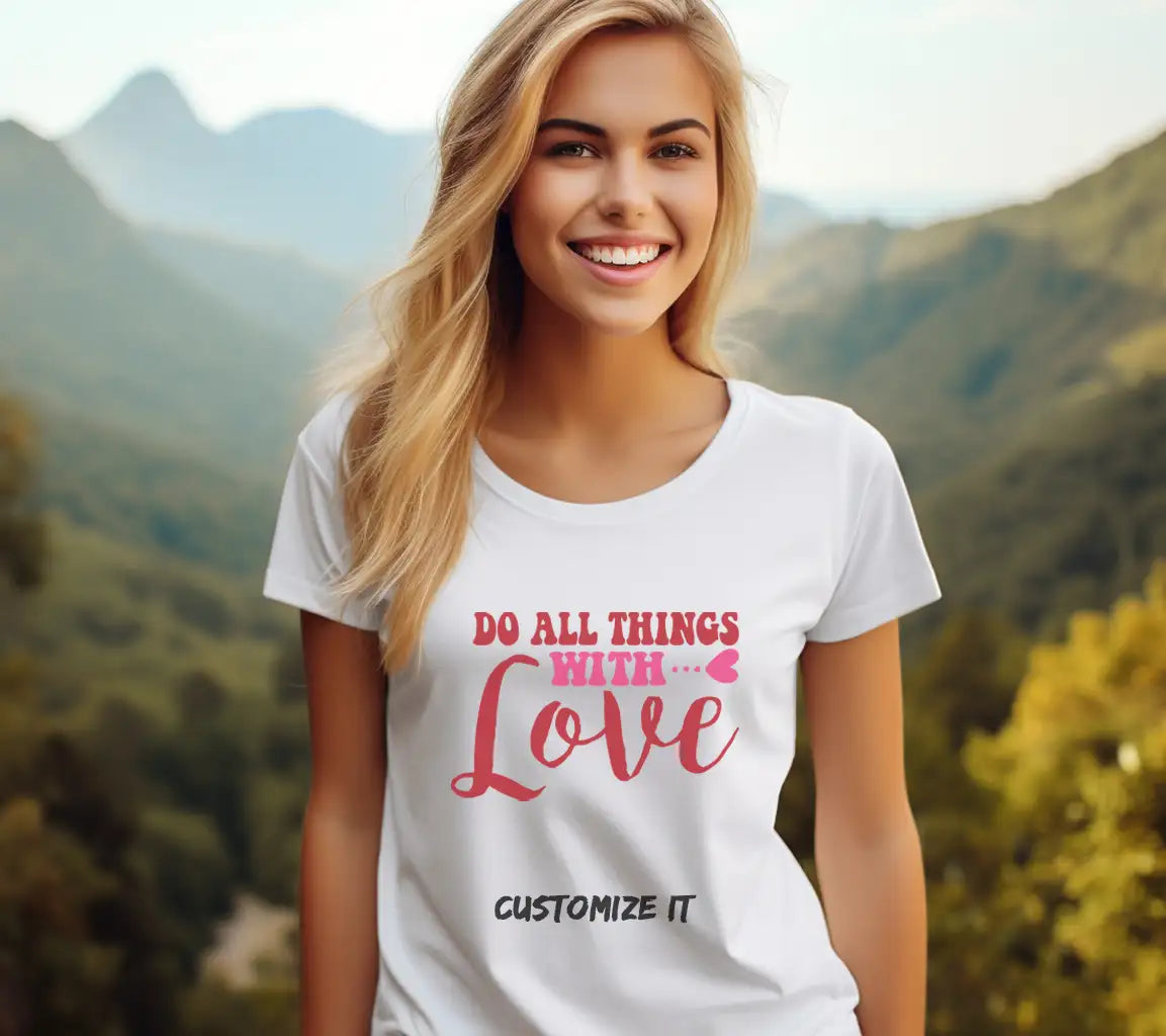 Do All Things With Love SVG Cut File - Inspirational Quote Design SVG