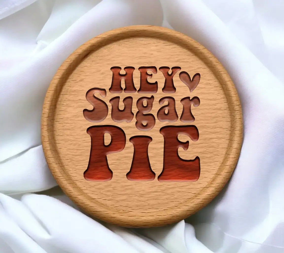 Hey Sugar Pie SVG Cut File - Red & Pink Sign Design SVG