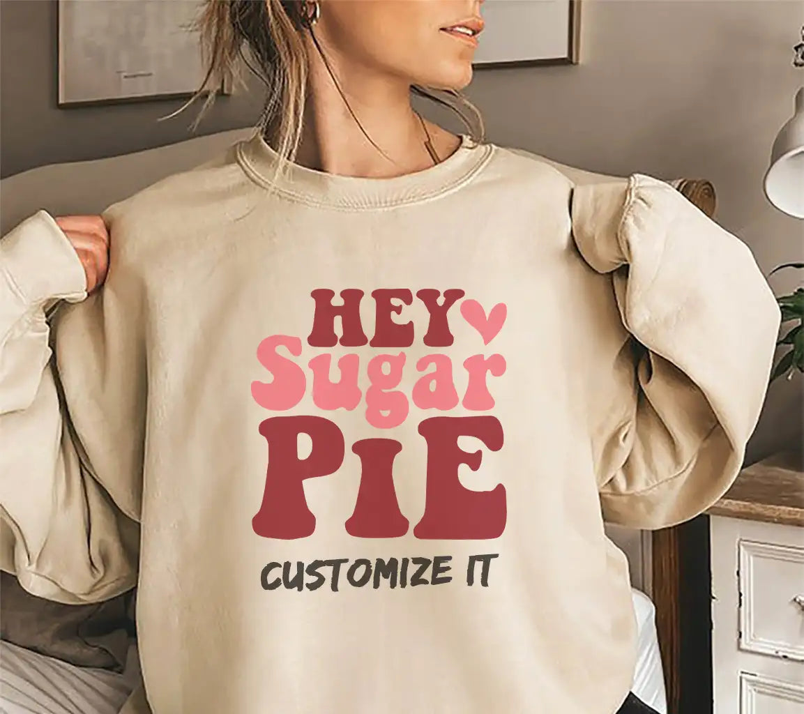 Hey Sugar Pie SVG Cut File - Red & Pink Sign Design SVG