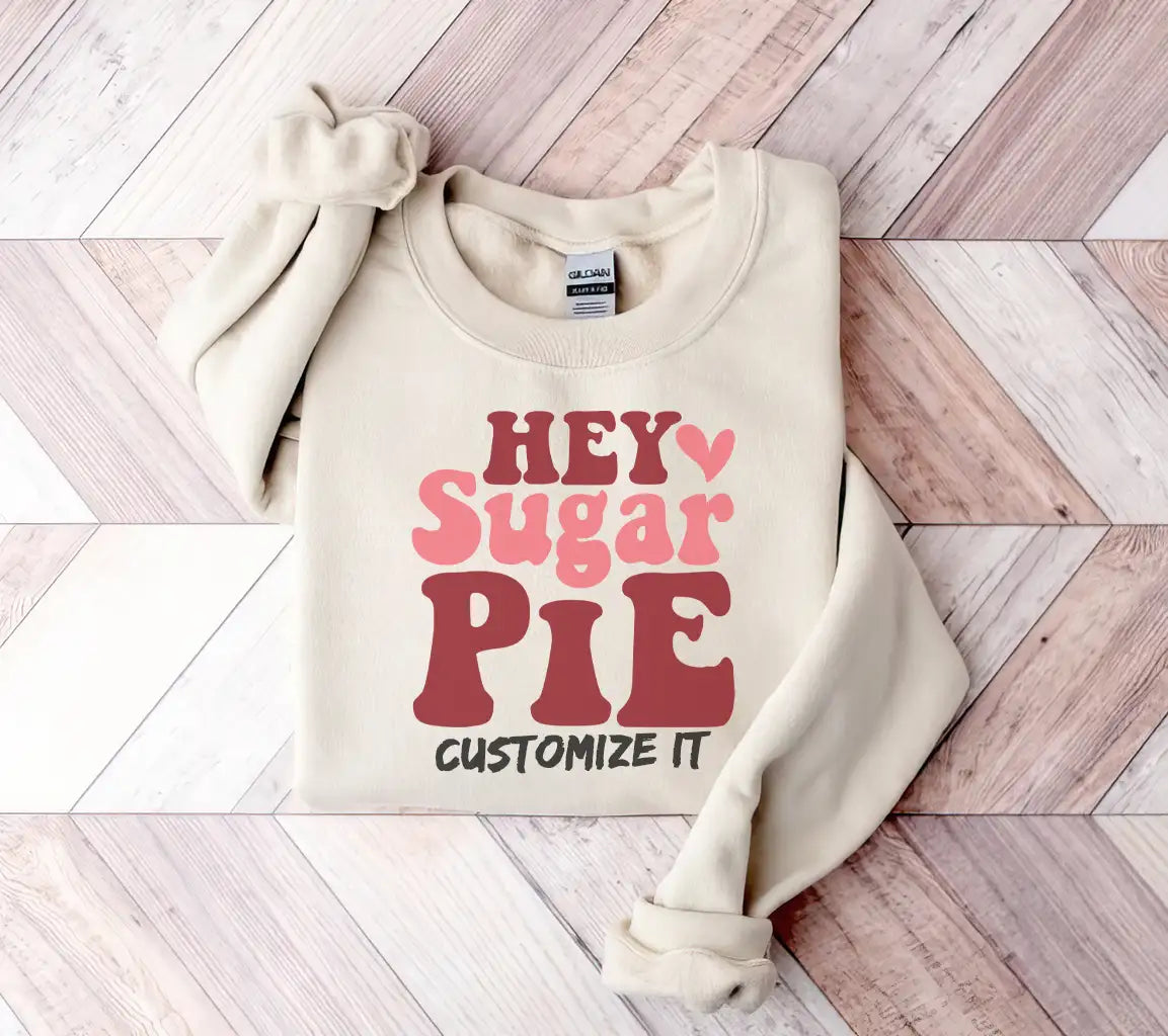 Hey Sugar Pie SVG Cut File - Red & Pink Sign Design SVG