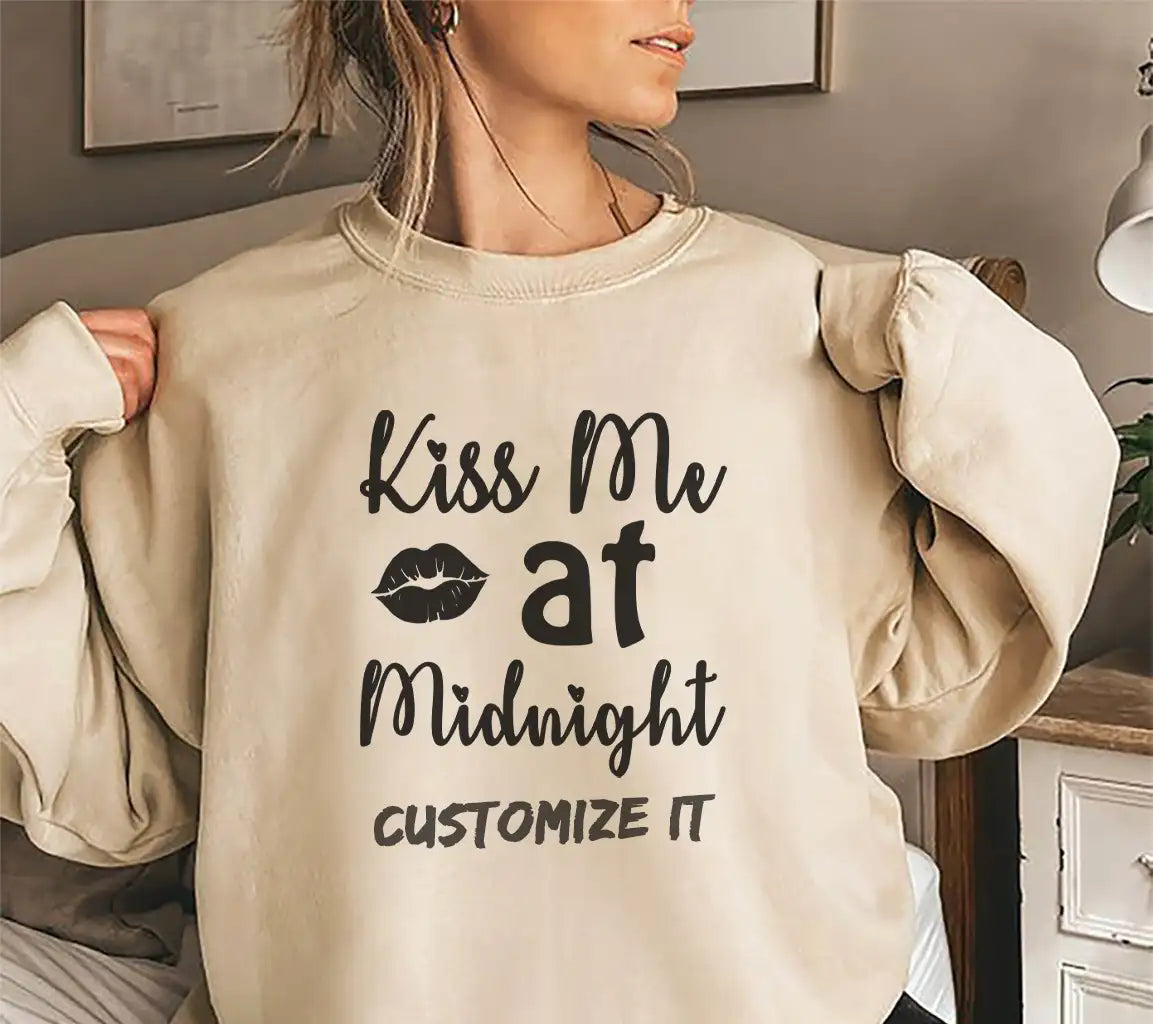 Kiss Me at Midnight SVG - Valentines Day Design SVG