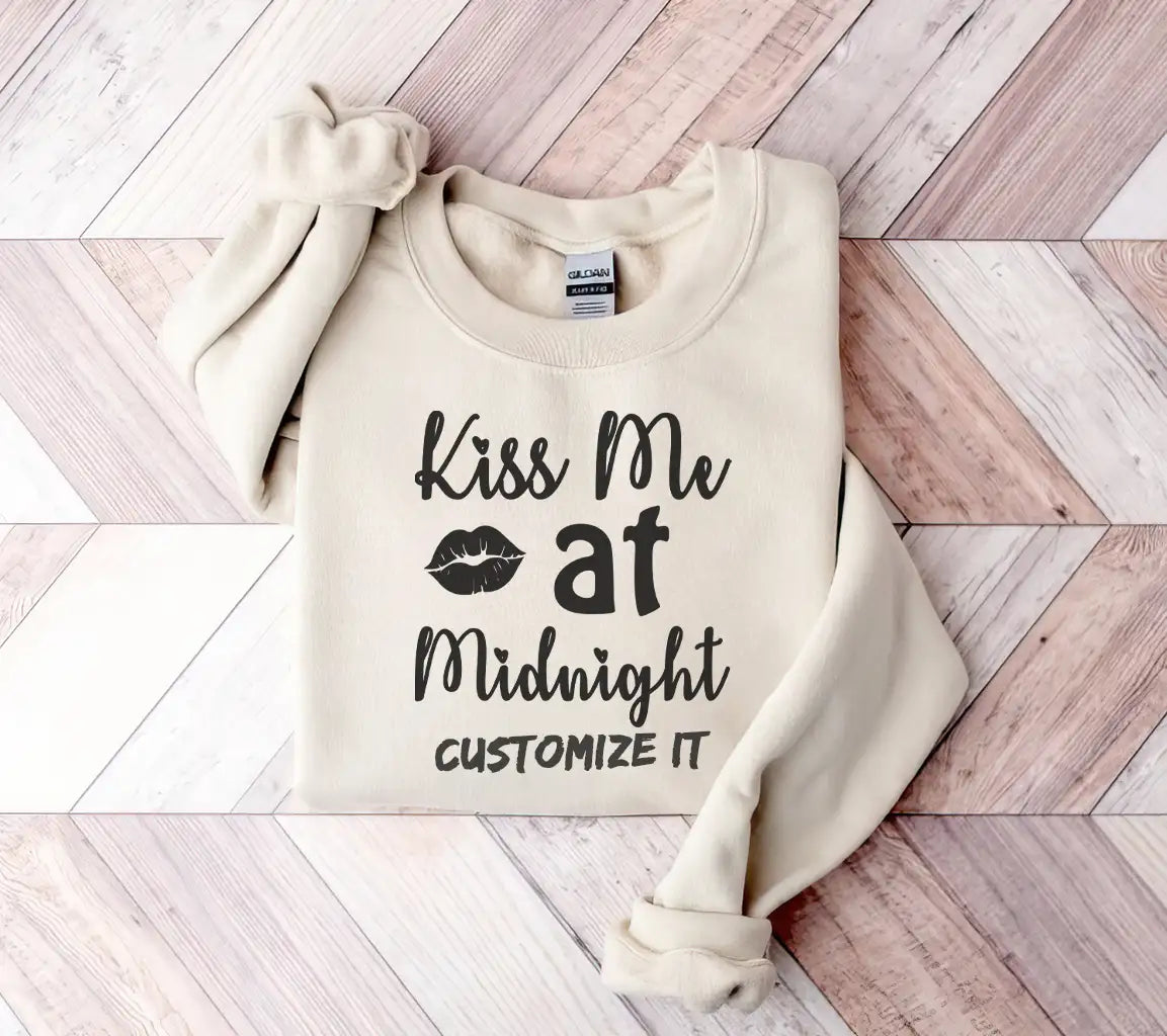 Kiss Me at Midnight SVG - Valentines Day Design SVG