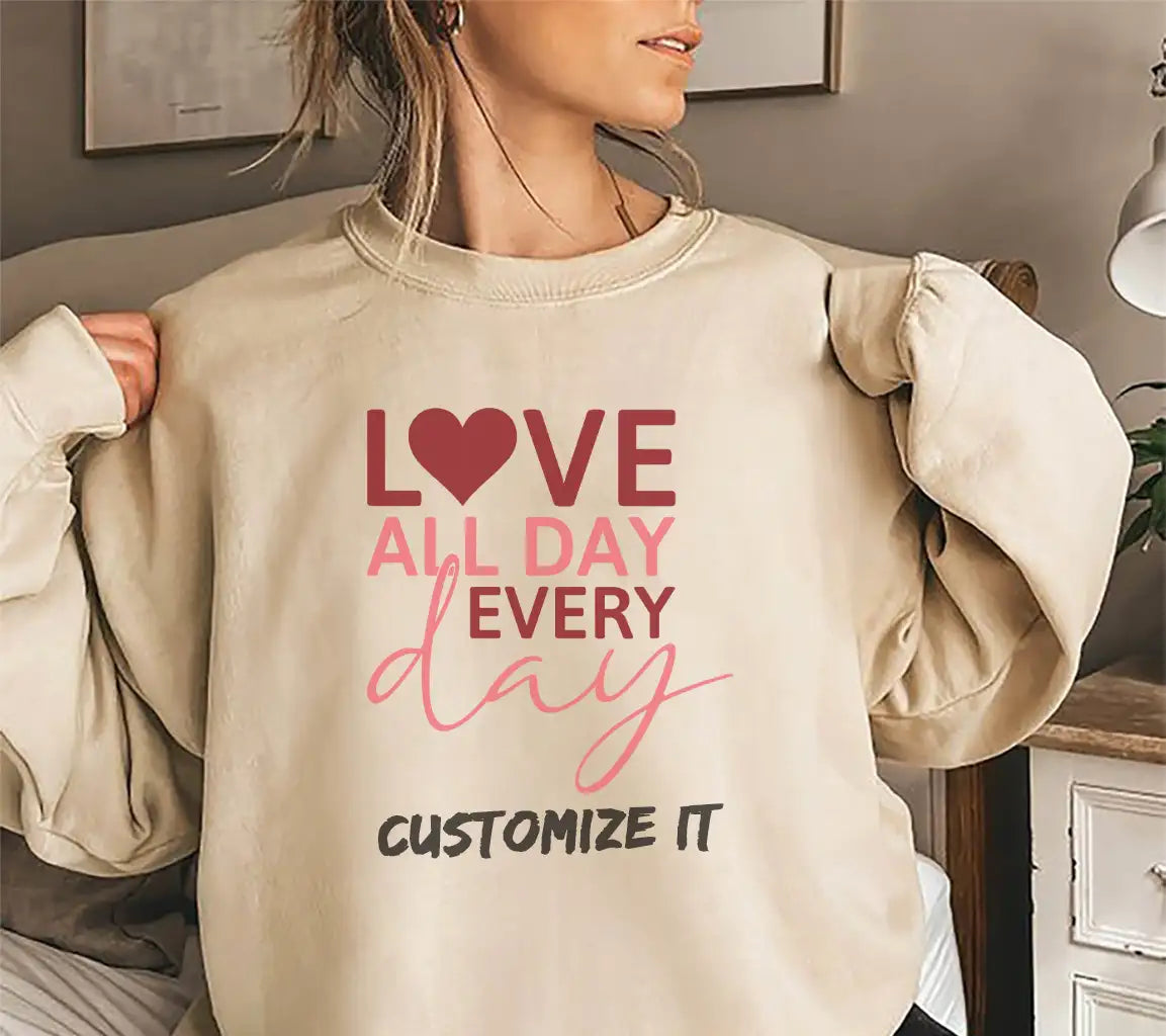 Love All Day Every Day SVG Design - Printable Poster SVG