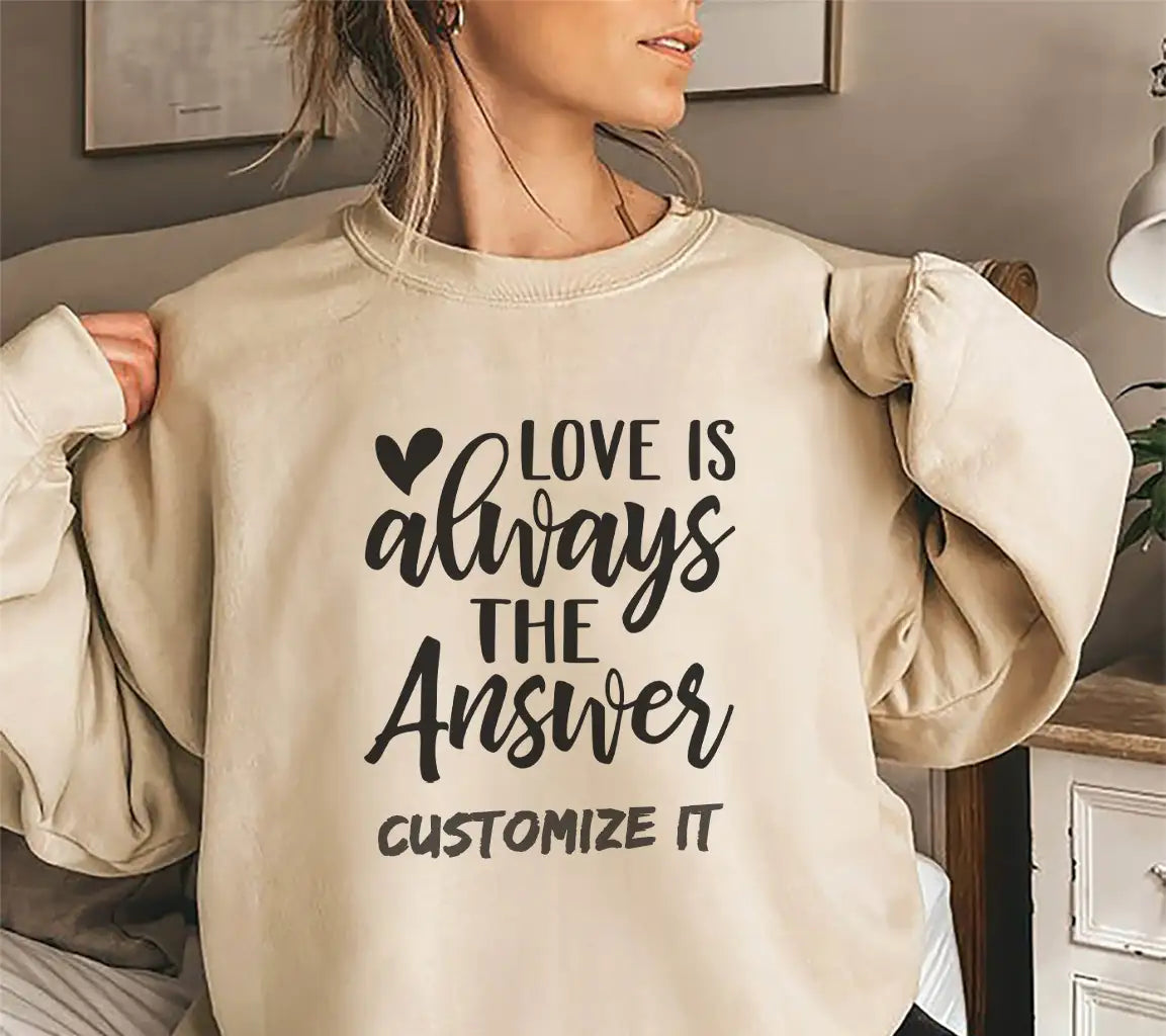 Love Is Always The Answer SVG Design - Printable Sign SVG