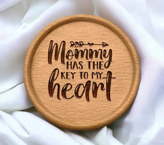 Mommy Has The Key To My Heart SVG - Mothers Day Design SVG