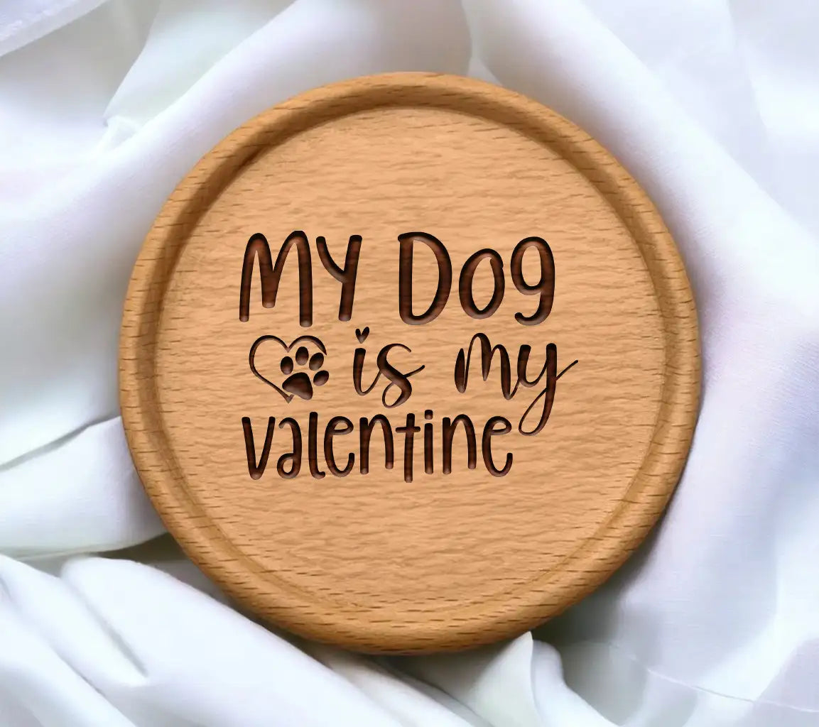 My Dog Is My Valentine SVG - Cute Dog Lover Valentines Day Design SVG