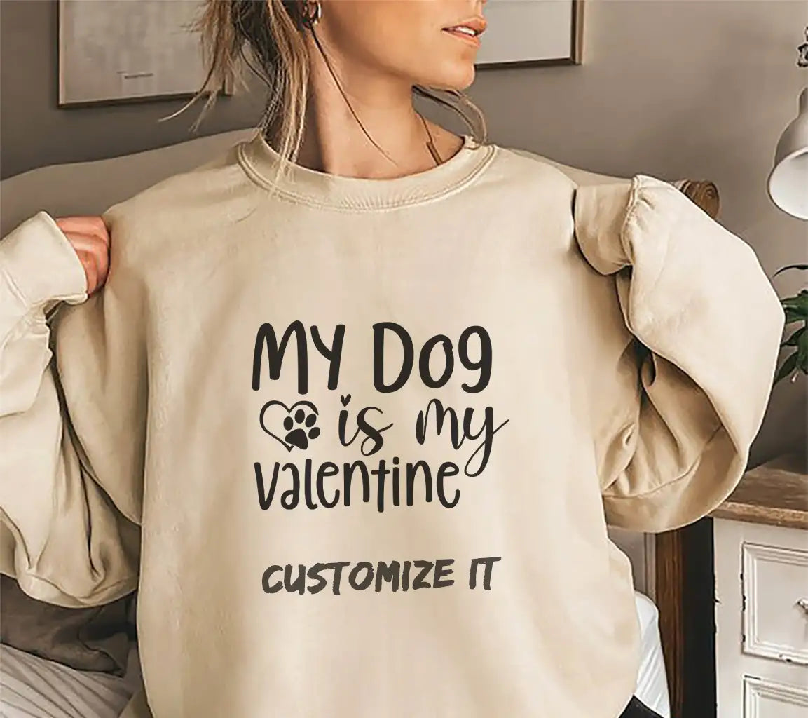 My Dog Is My Valentine SVG - Cute Dog Lover Valentines Day Design SVG