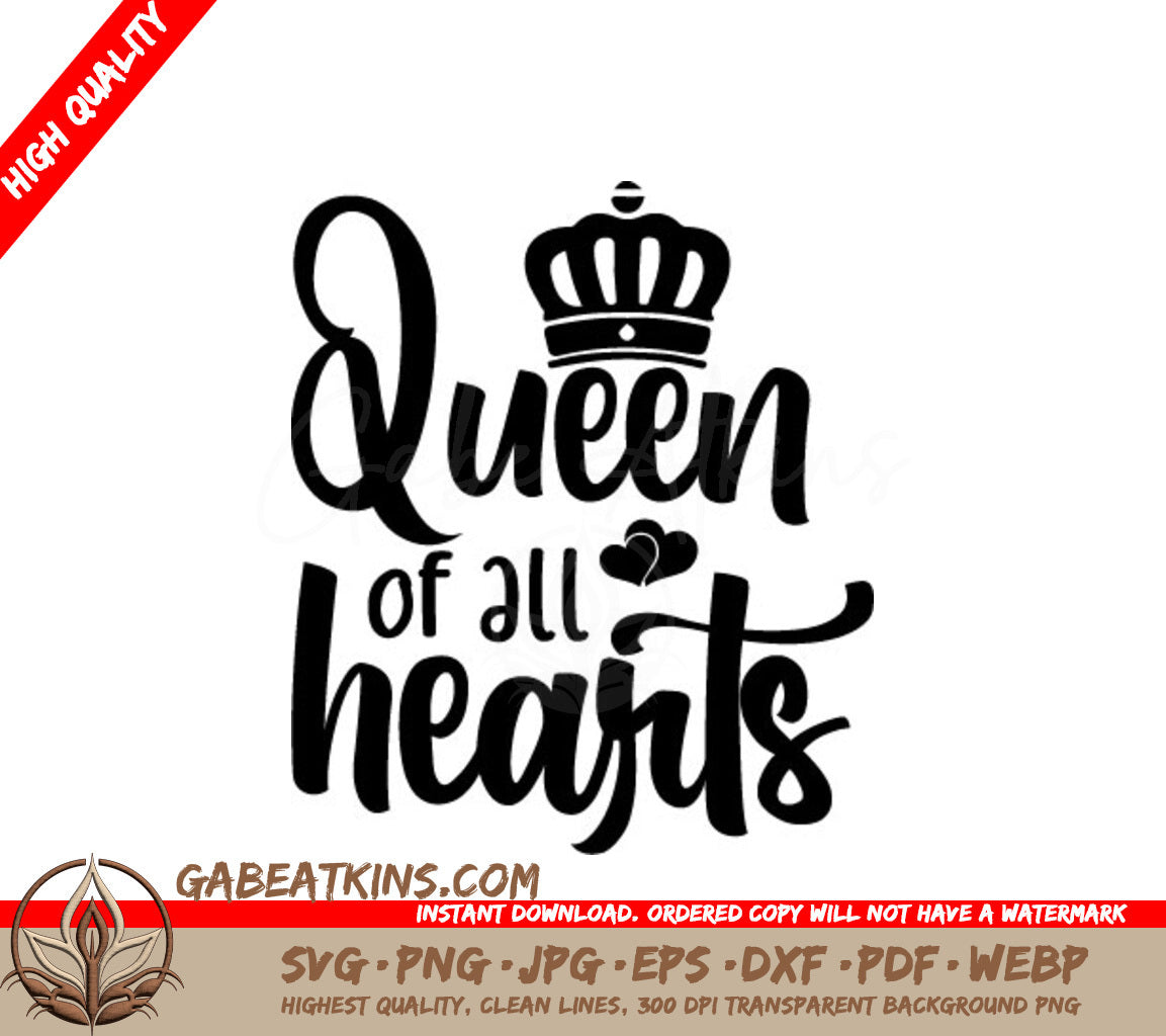 Queen of All Hearts SVG -  Design SVG