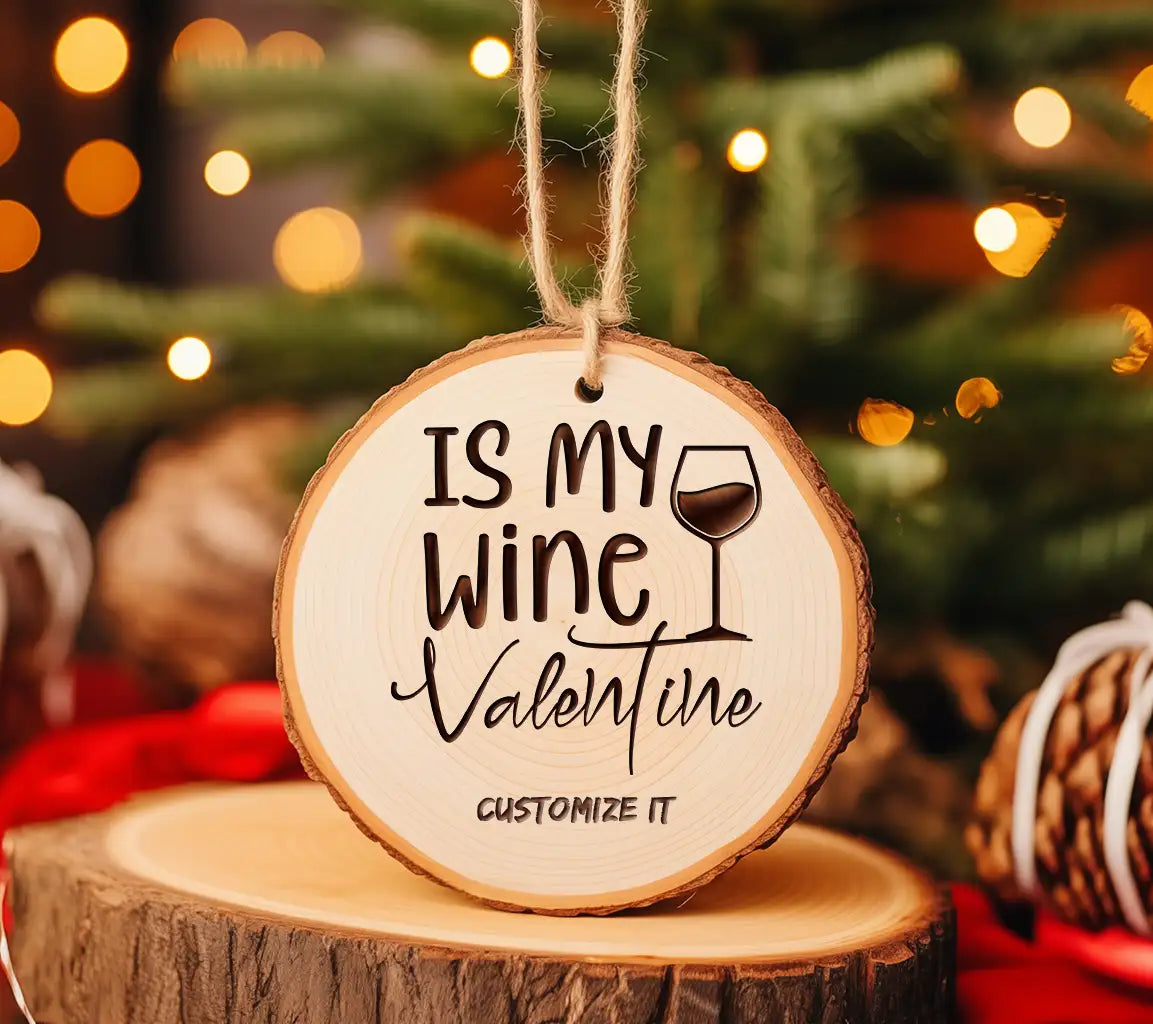 Wine is My Valentine SVG - Valentines Day Wine Lover Design SVG