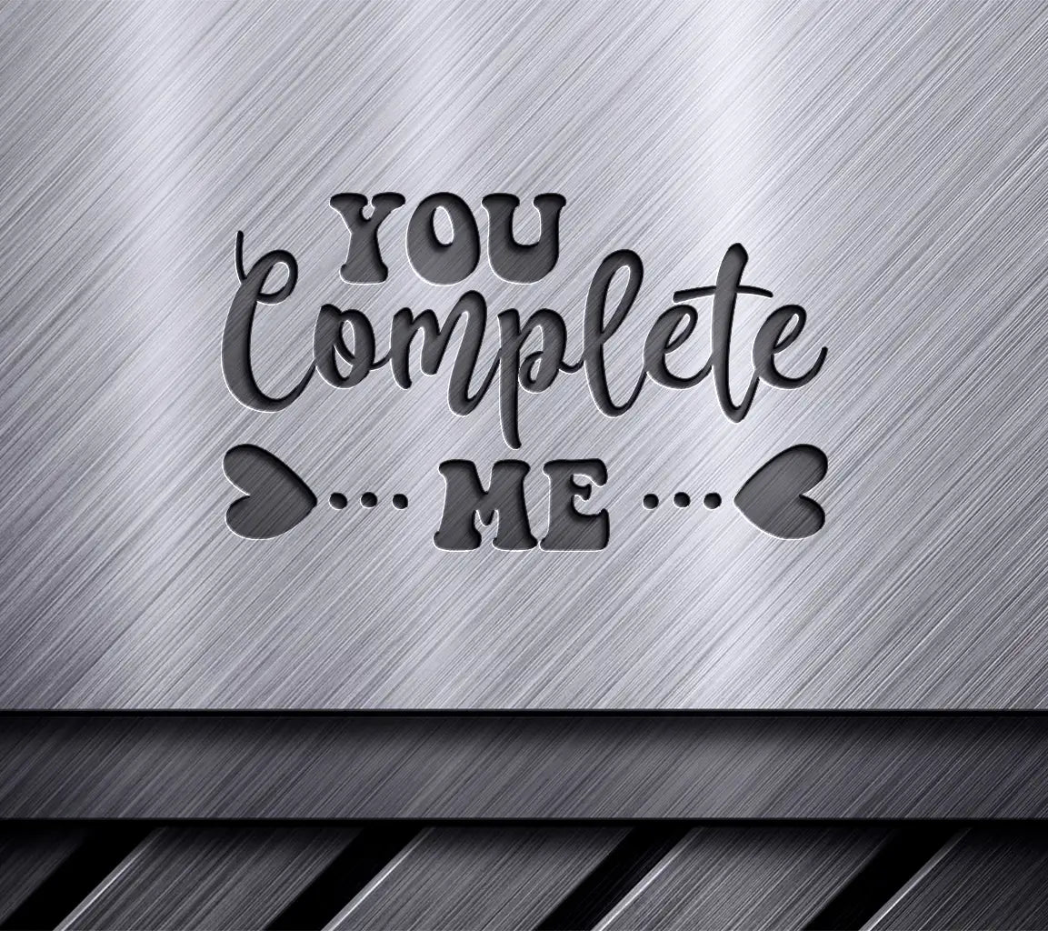 You Complete Me SVG - Pink and Red Sign Design SVG