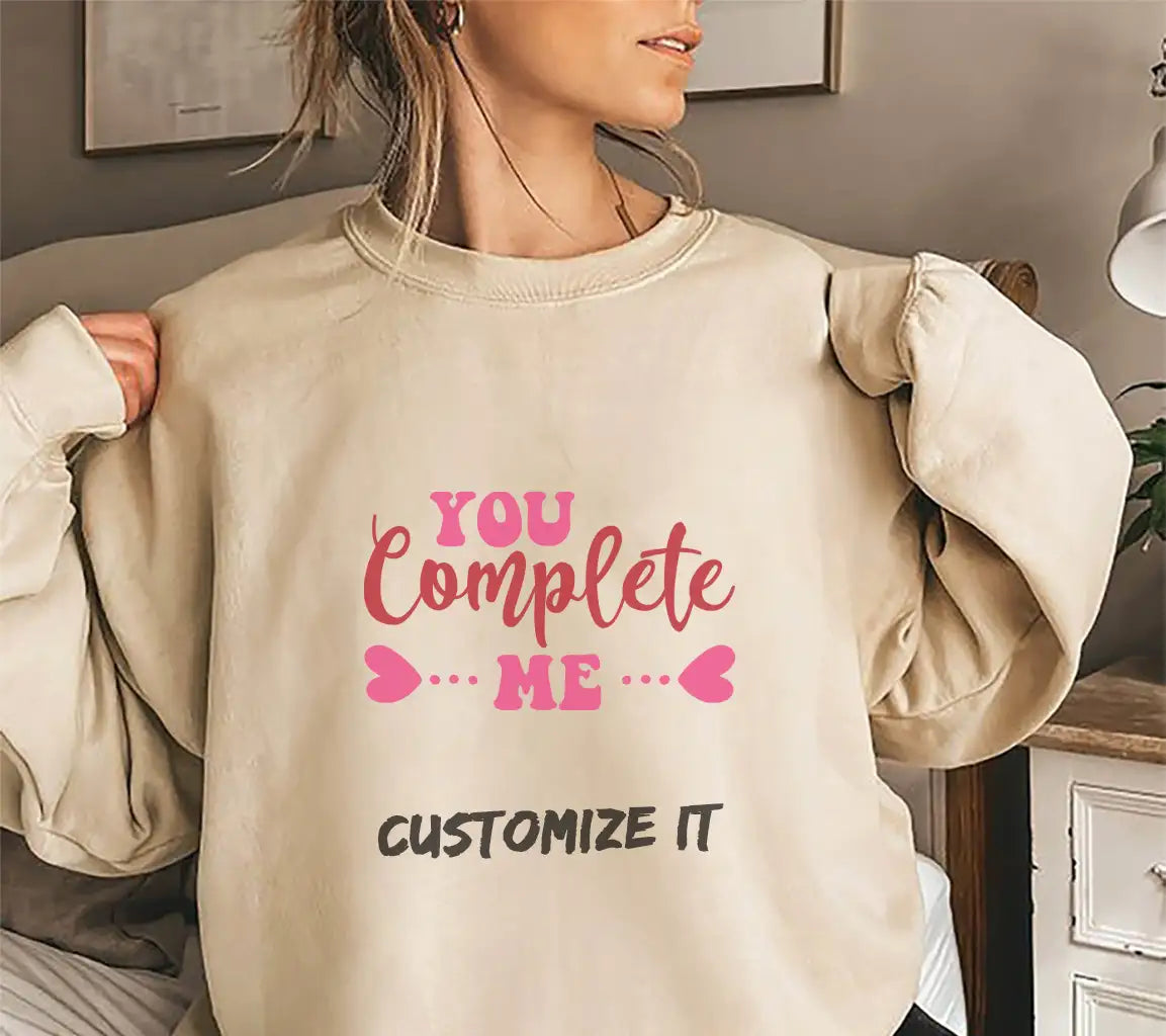 You Complete Me SVG - Pink and Red Sign Design SVG