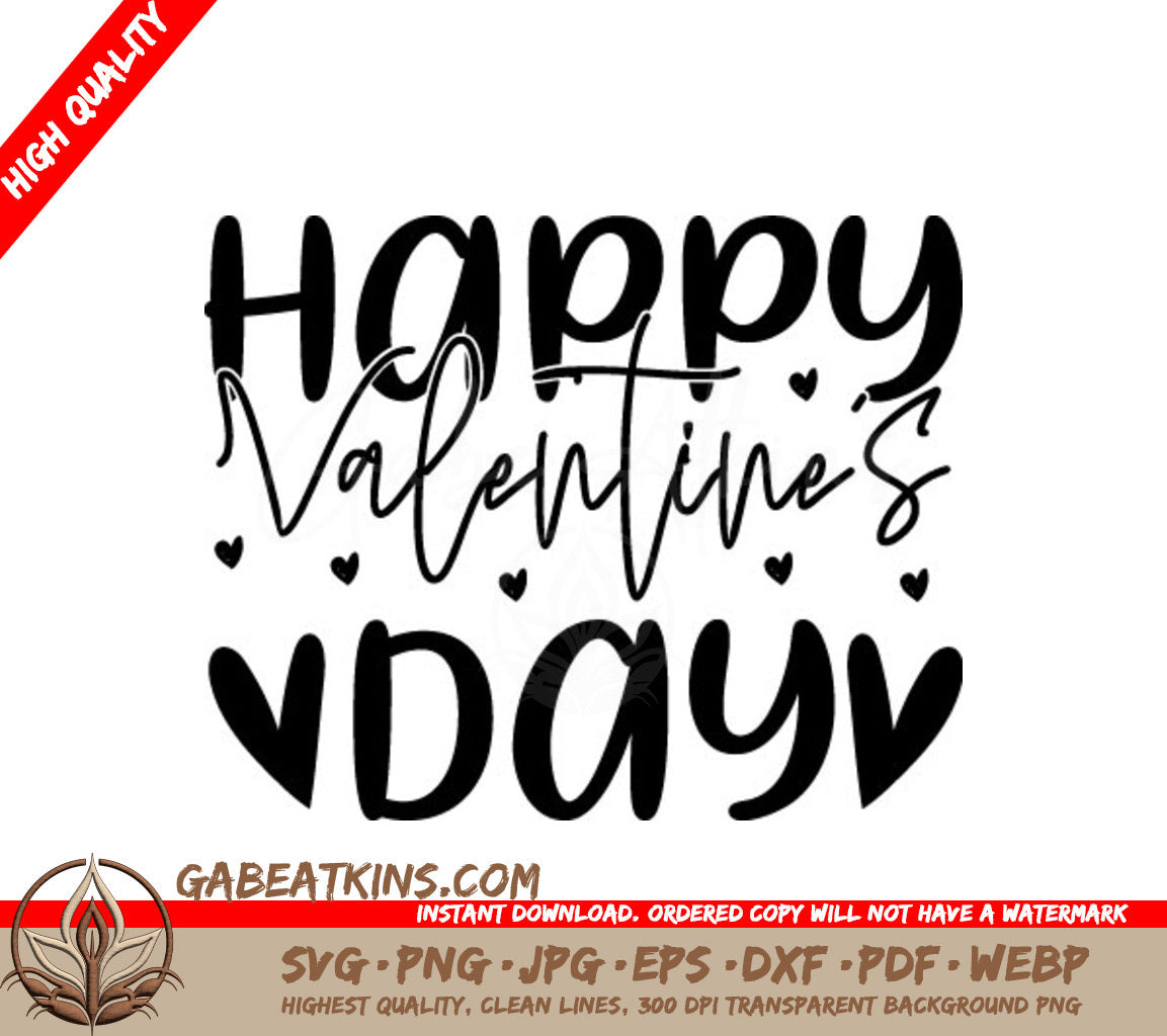  Happy Valentines Day SVG Cut File SVG