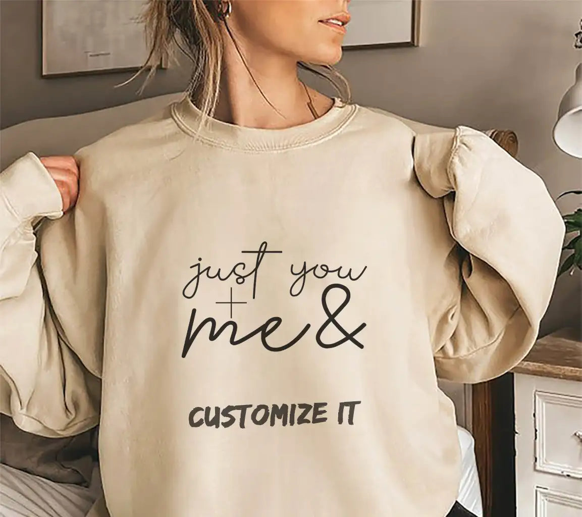 Just You & Me Cursive SVG - White Background SVG