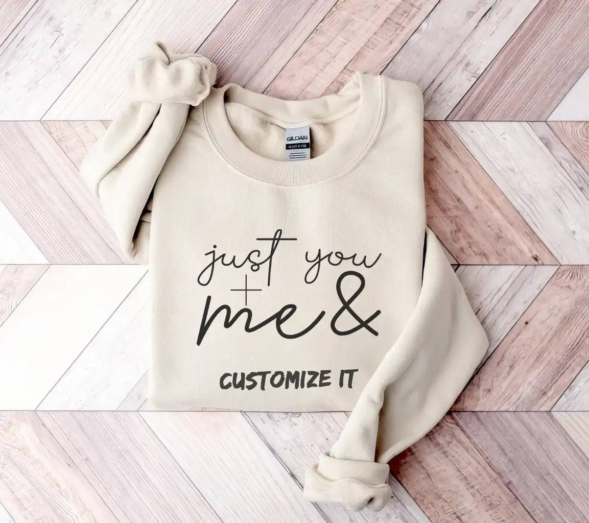 Just You & Me Cursive SVG - White Background SVG