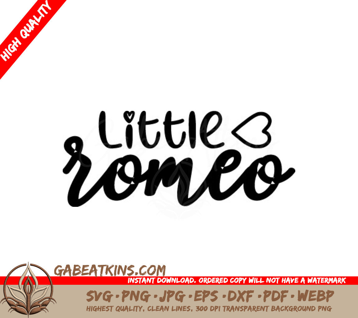 Little Romeo  SVG Sign - Daytime Design SVG