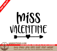 Miss Valentine  SVG Sign SVG