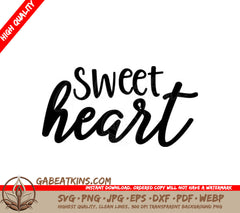 Sweet Heart SVG - White Background, Day Themed Design SVG