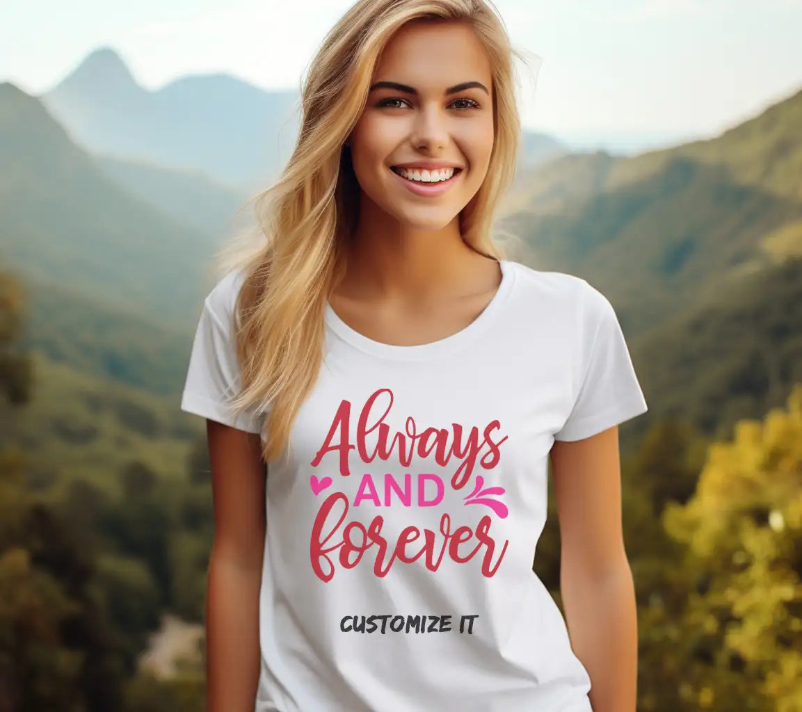 Always & Forever Red & Pink SVG Design for T-shirts SVG