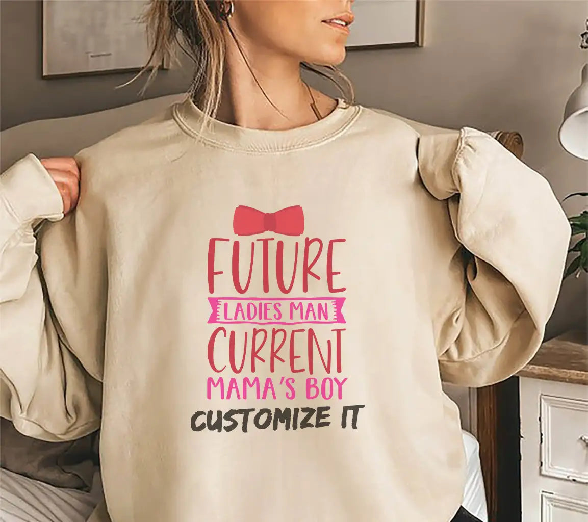 Future Ladies Man, Current Mamas Boy - Funny SVG T-Shirt Design SVG