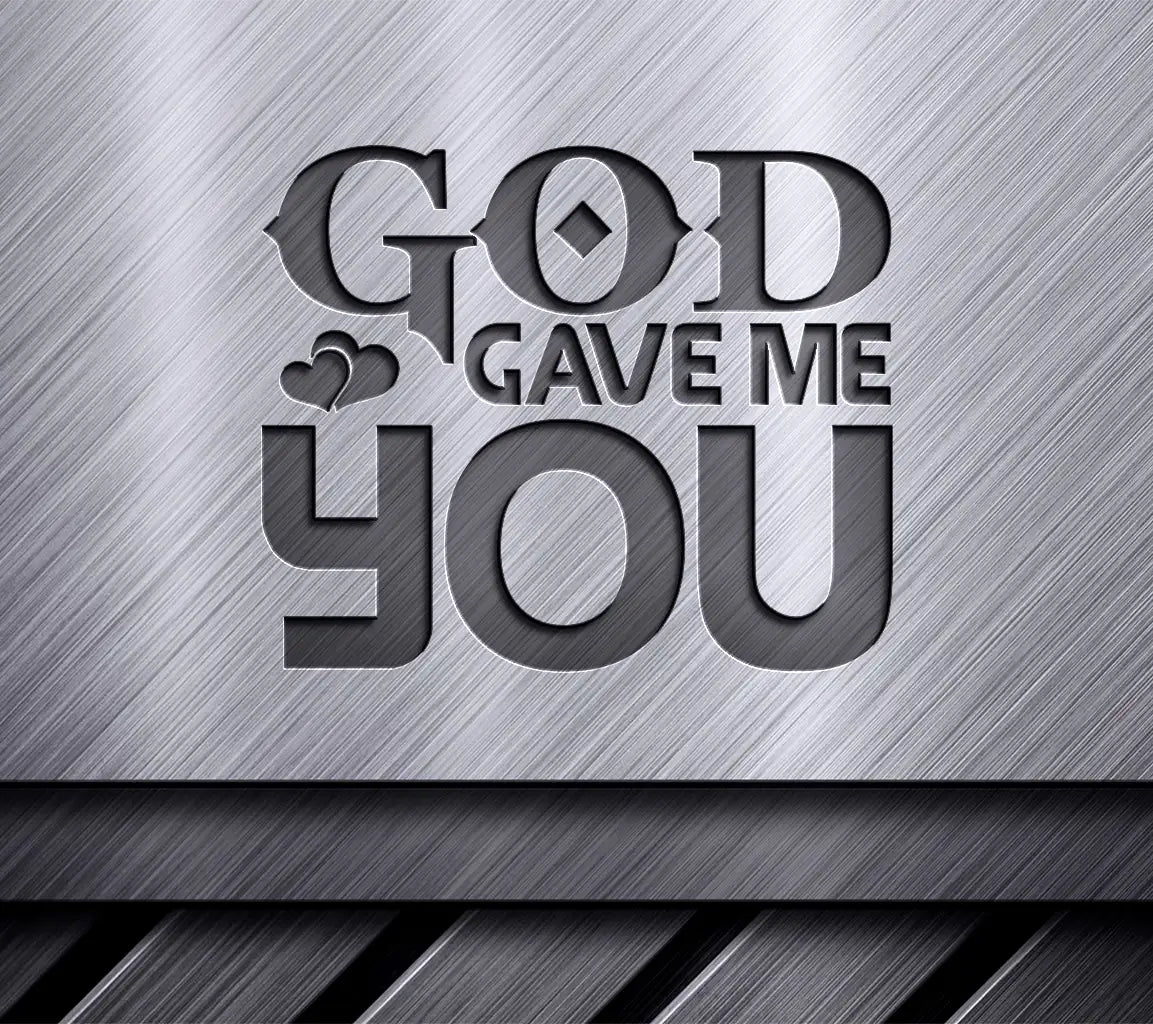 God Gave Me You SVG - Red & Pink Sign - T-Shirt Design SVG