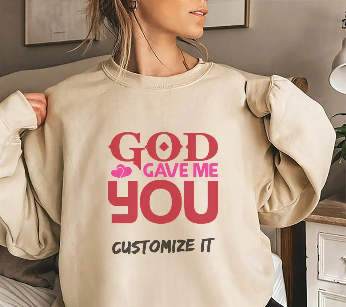 God Gave Me You SVG - Red & Pink Sign - T-Shirt Design SVG