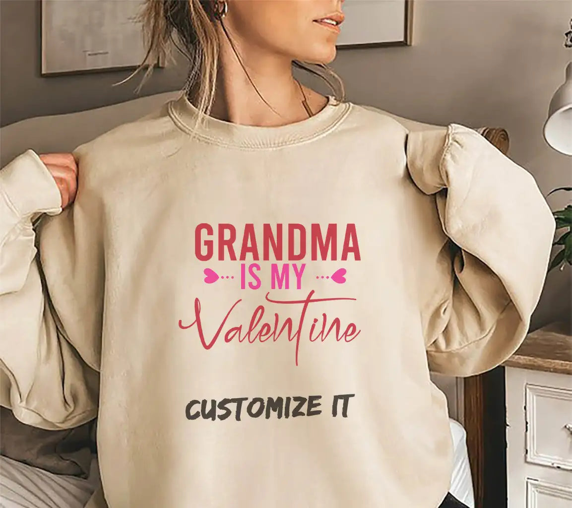 Grandma Is My Valentine SVG - Valentines Day T-Shirt Design SVG