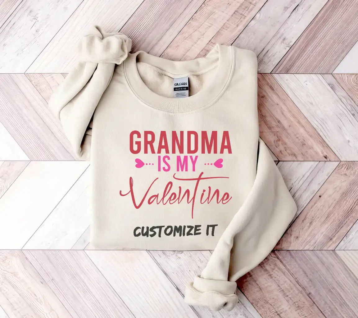 Grandma Is My Valentine SVG - Valentines Day T-Shirt Design SVG