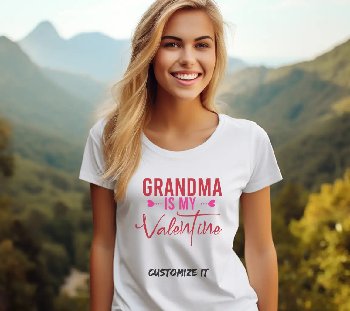 Grandma Is My Valentine SVG - Valentines Day T-Shirt Design SVG