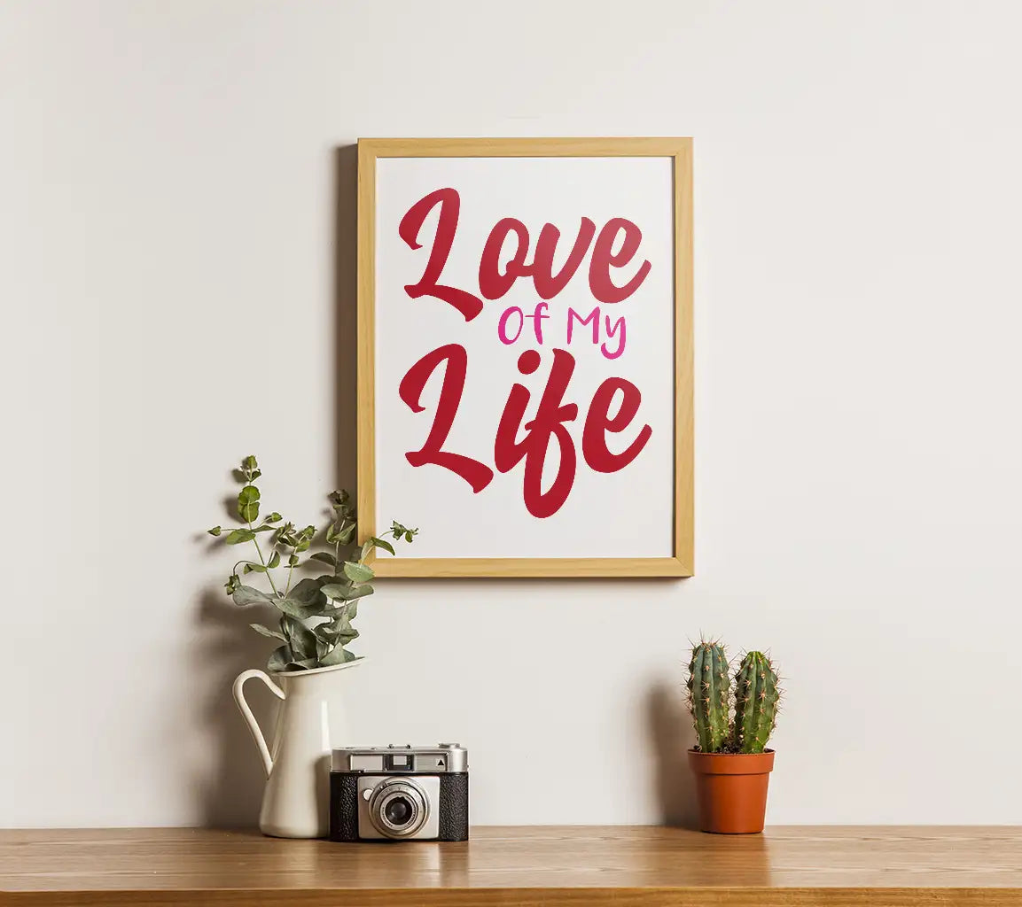 Love of My Life Red Sign SVG for T-Shirt Design SVG