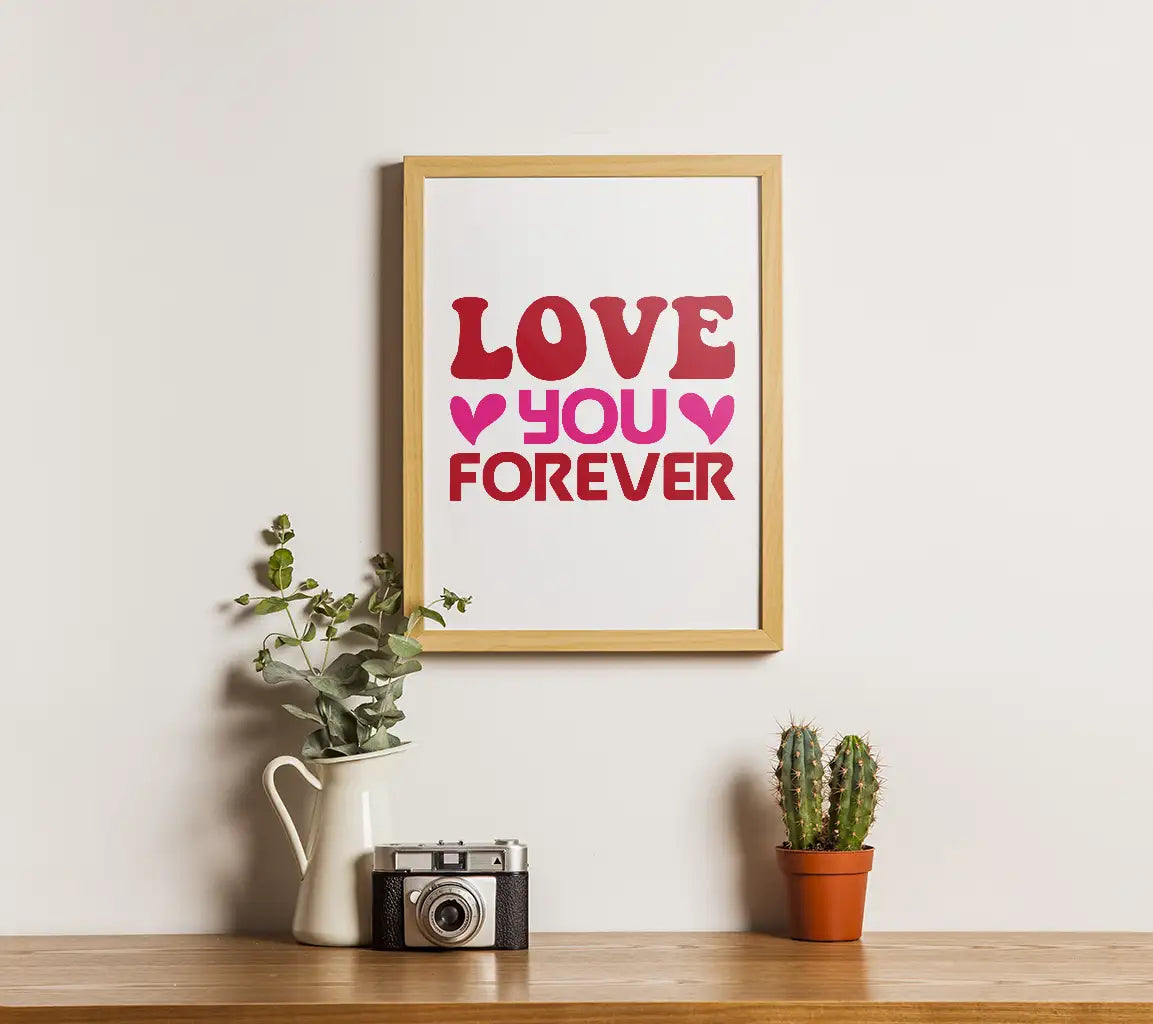 Love You Forever Red & Pink SVG T-Shirt Design SVG