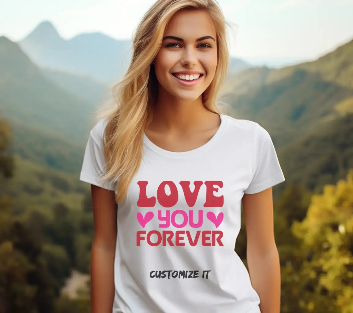 Love You Forever Red & Pink SVG T-Shirt Design SVG