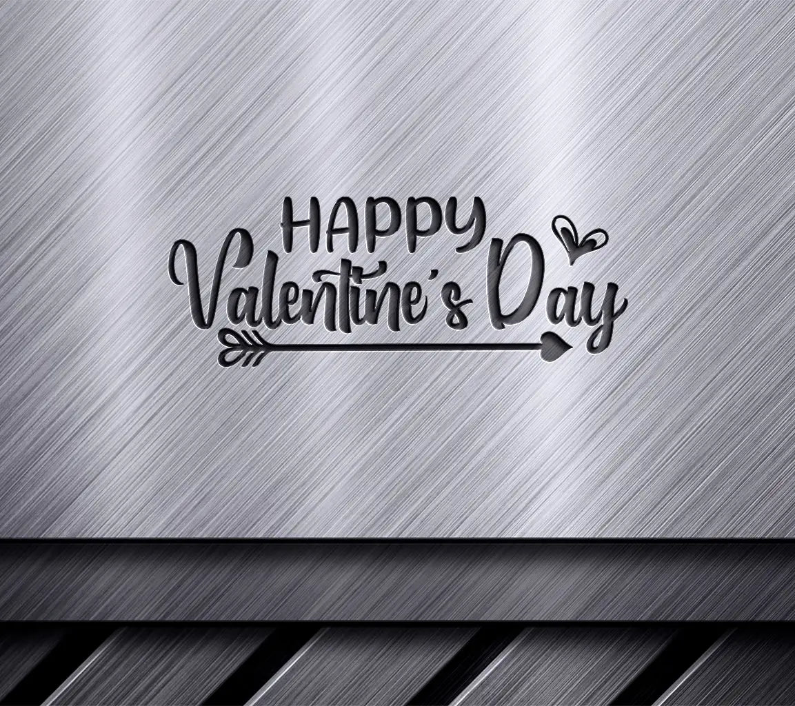 Happy Valentines Day Arrow & Heart SVG Design for T-Shirts SVG