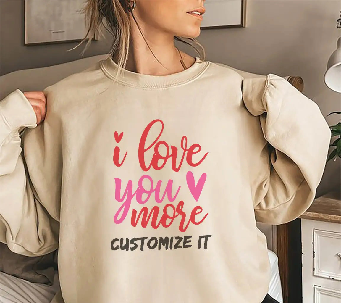 I Love You More Red & Pink SVG Design for T-shirts SVG