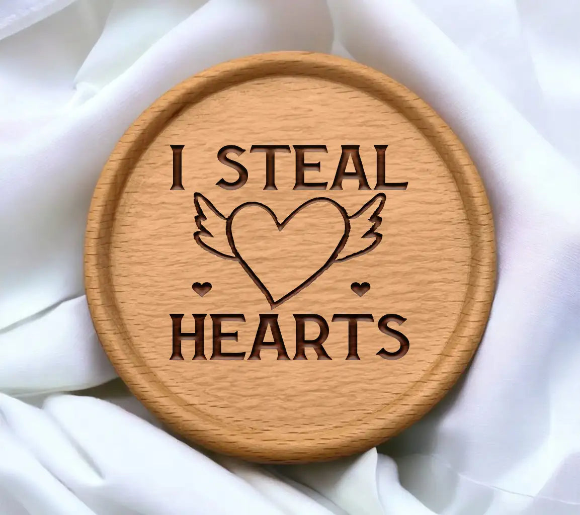 Steal Hearts SVG - Heart with Wings & Quote - Day T-Shirt Design SVG