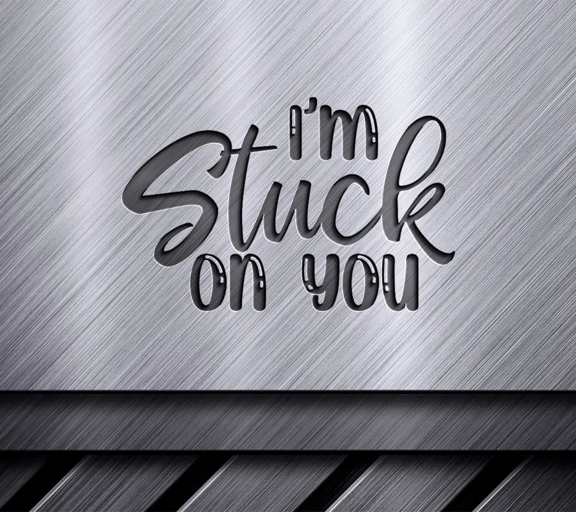 Im Stuck On You Pink & Red SVG Design - T-Shirt Graphic SVG