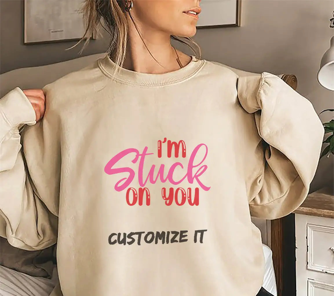 Im Stuck On You Pink & Red SVG Design - T-Shirt Graphic SVG