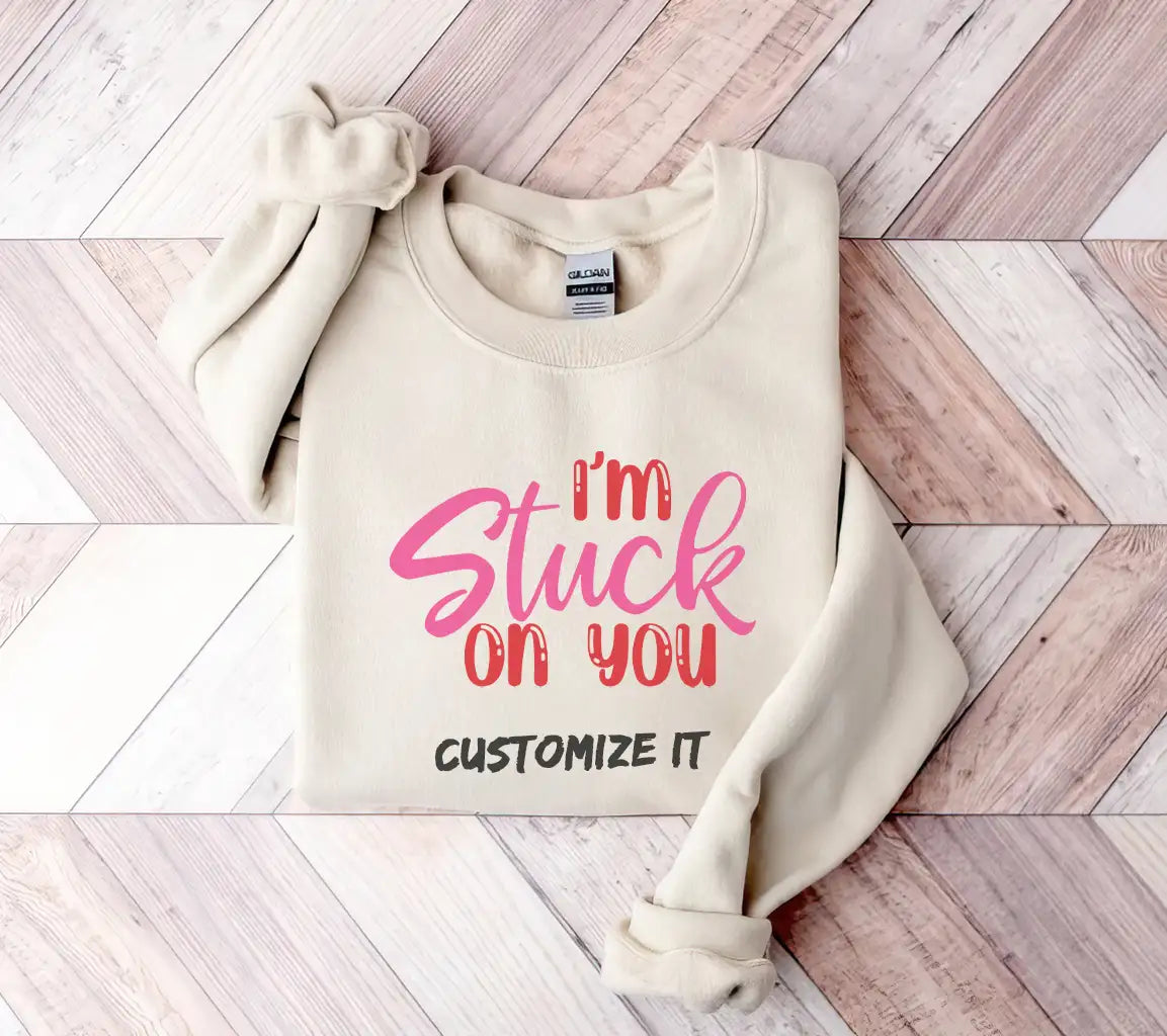 Im Stuck On You Pink & Red SVG Design - T-Shirt Graphic SVG