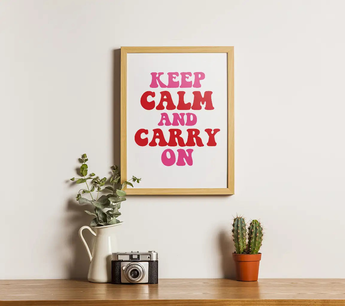 Keep Calm And Carry On SVG Design - T-Shirt, Poster & More SVG