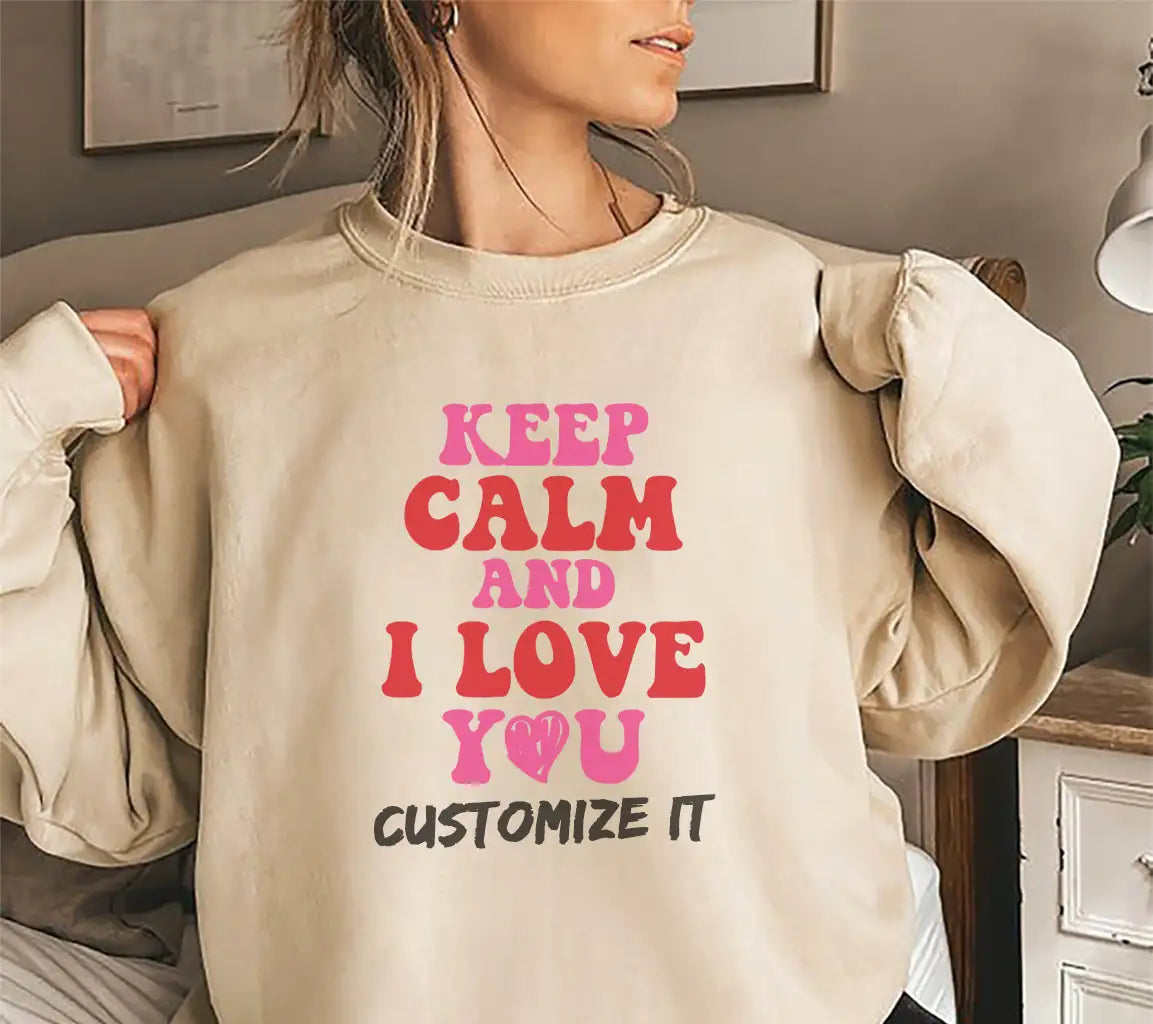 Keep Calm And I Love You SVG Design - T-Shirt, Poster & More SVG