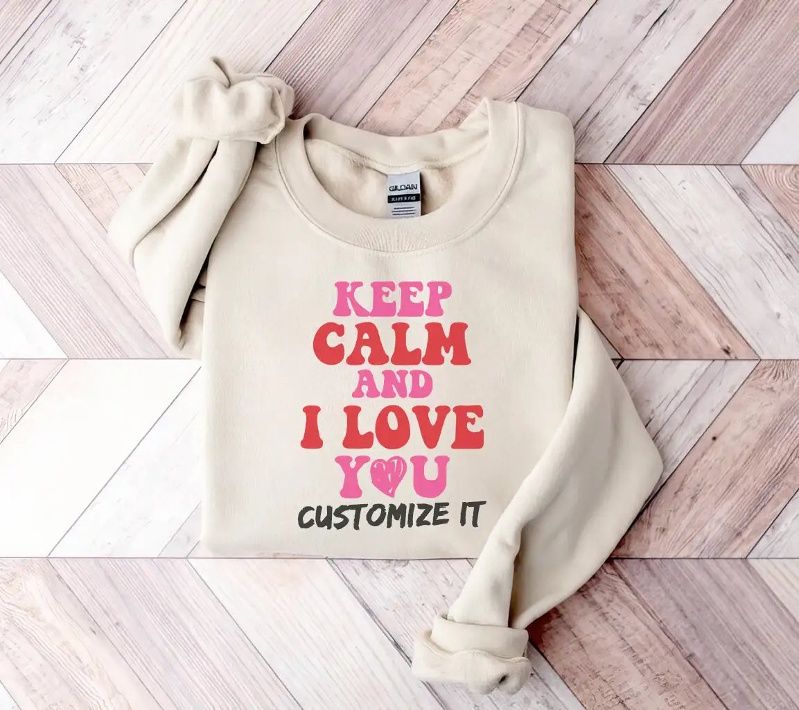 Keep Calm And I Love You SVG Design - T-Shirt, Poster & More SVG