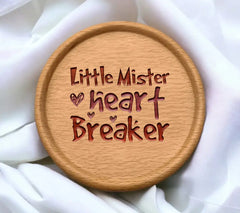 Little Mister Heart Breaker SVG Pink & Red Hearts T-Shirt Design SVG