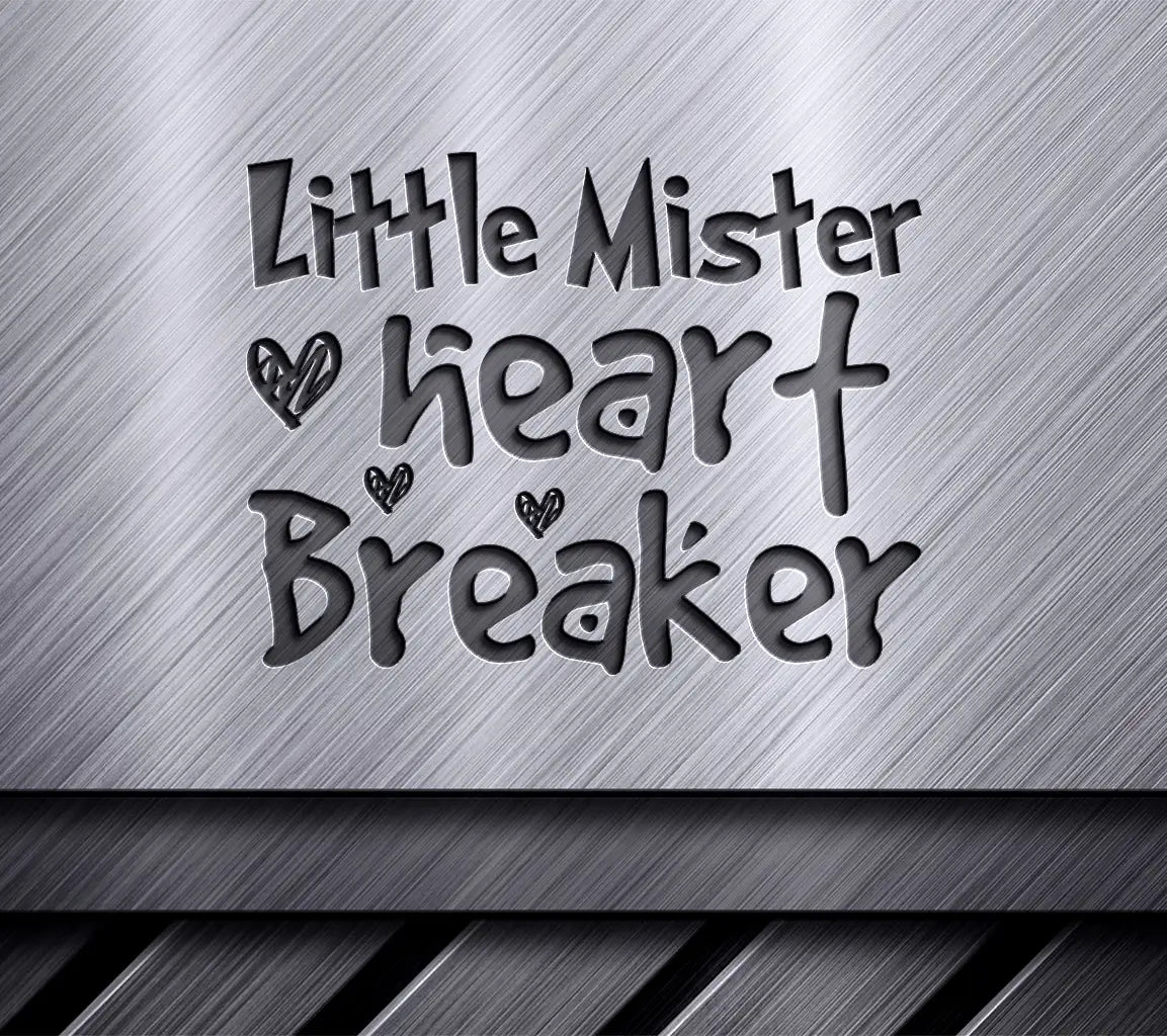 Little Mister Heart Breaker SVG Pink & Red Hearts T-Shirt Design SVG