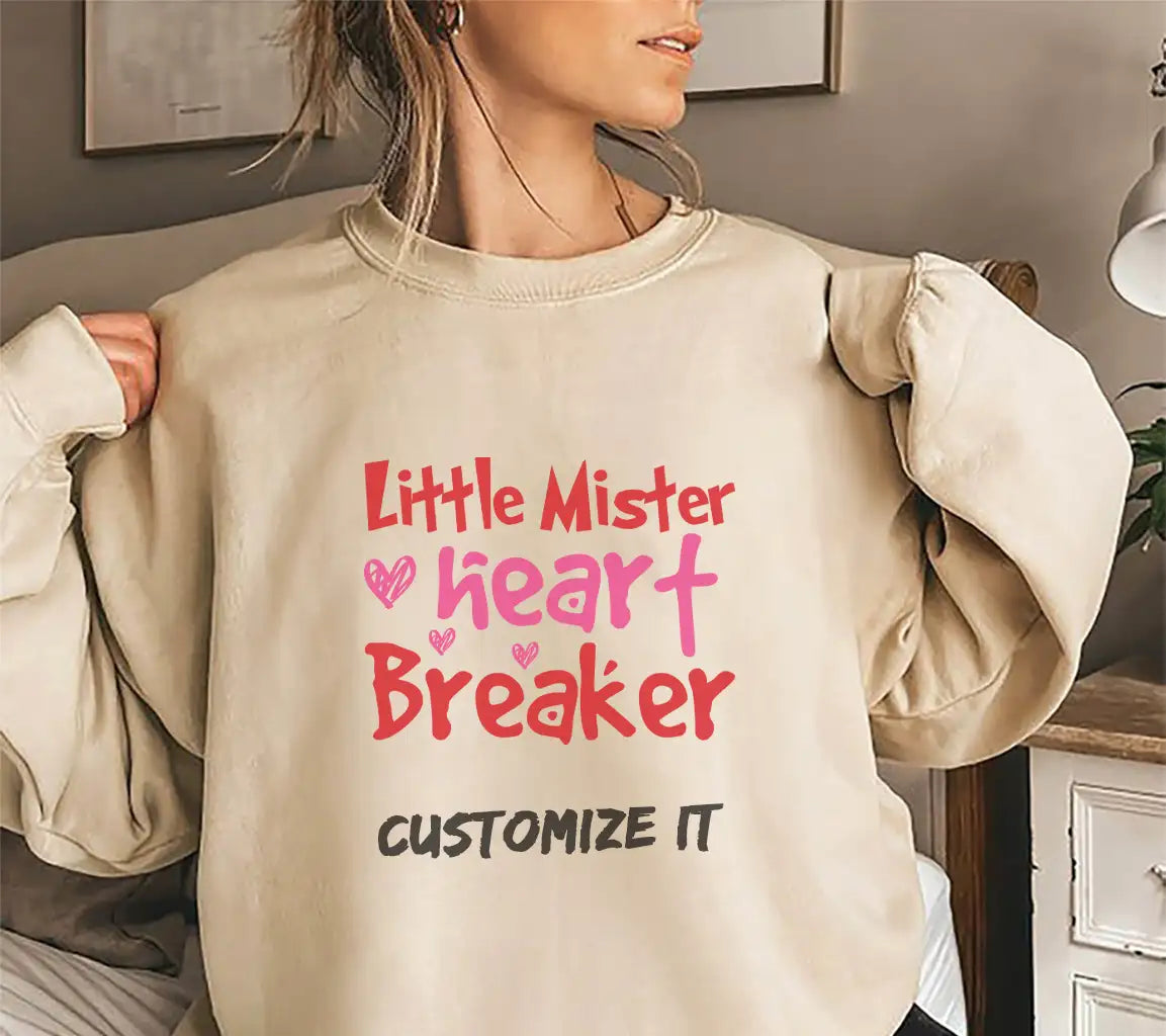 Little Mister Heart Breaker SVG Pink & Red Hearts T-Shirt Design SVG