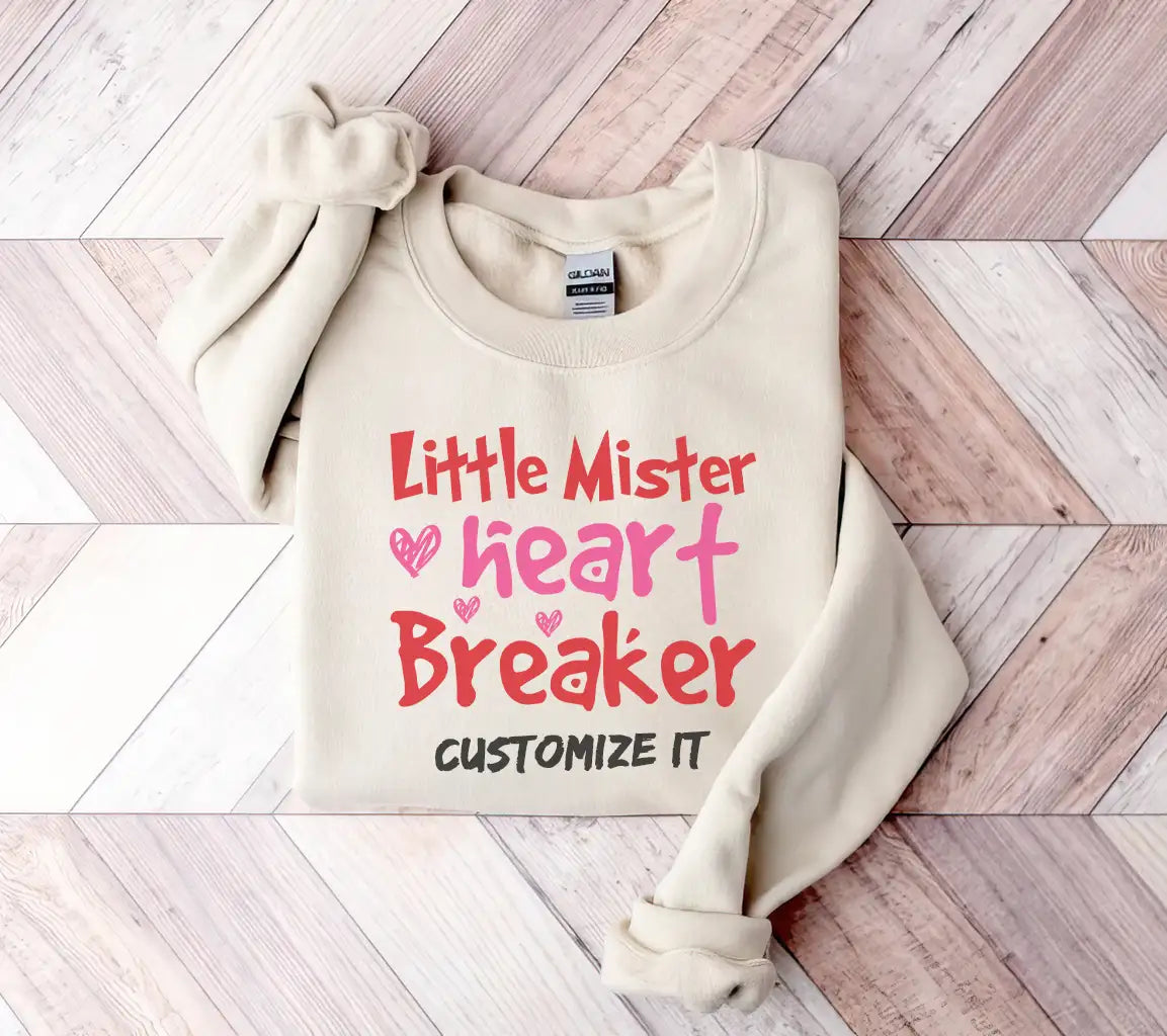 Little Mister Heart Breaker SVG Pink & Red Hearts T-Shirt Design SVG