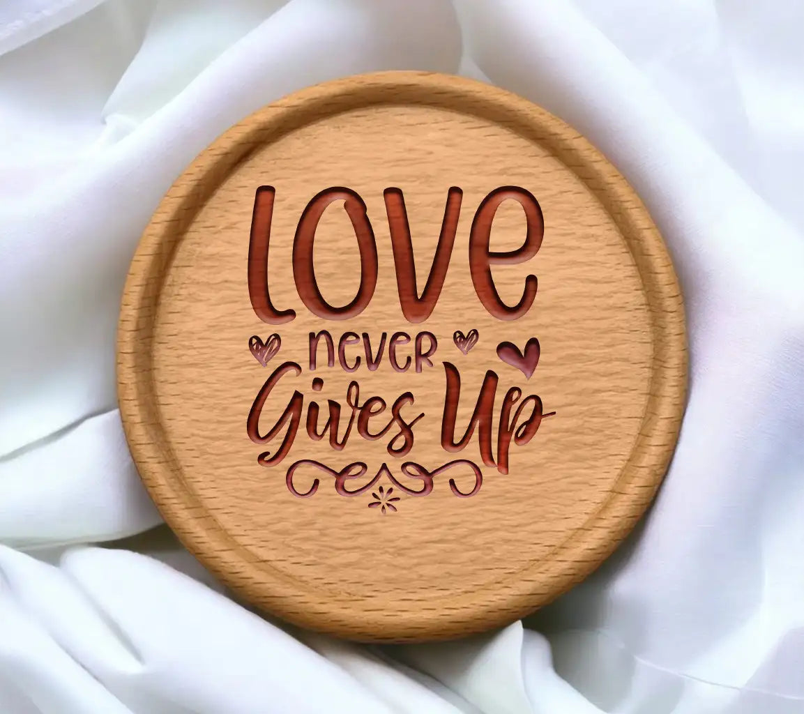 Love Never Gives Up SVG - T-Shirt Design & Poster SVG